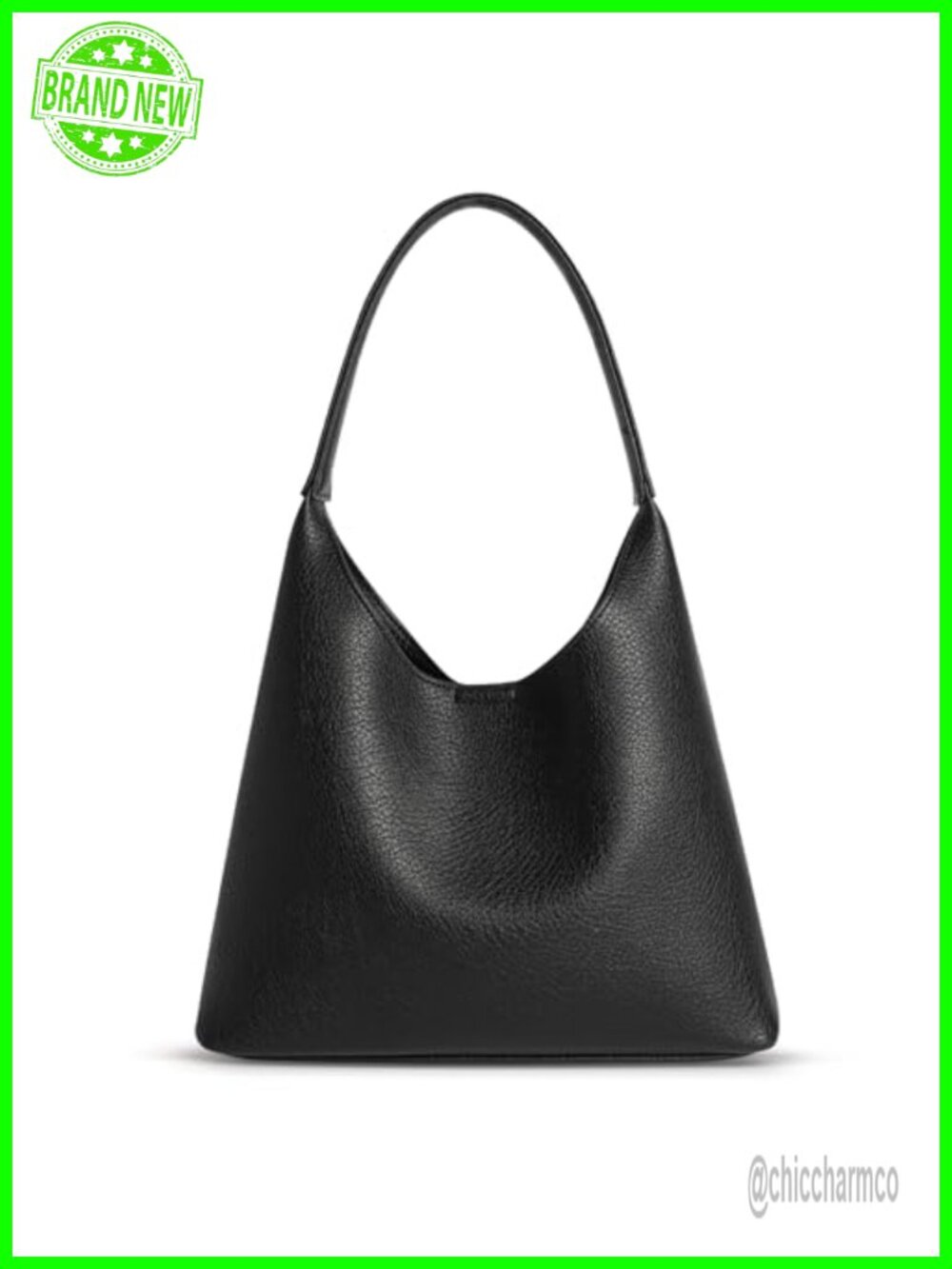 Slouchy Hobo Shoulder Bag Vegan Leather Small Everyday Purse